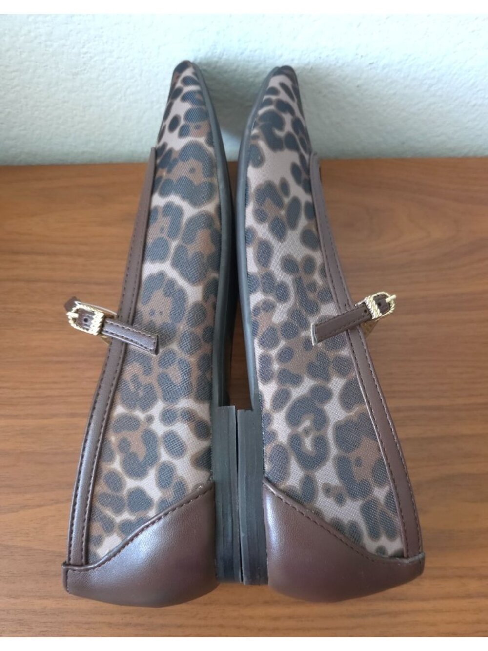 NWOB Dolce Vita AILEEN Leopard Transparent Mesh Mary Jane Flats Sz 9.5 - Picture 5 of 8